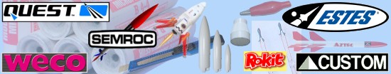 Modelrocket-Shop.com | WECO | Estes | Custom Rockets | Quest | Semroc | Rocketarium | AltimeterOne | AltimeterTwo | Altim1 | Decals | Rokit | Mini DV Camera